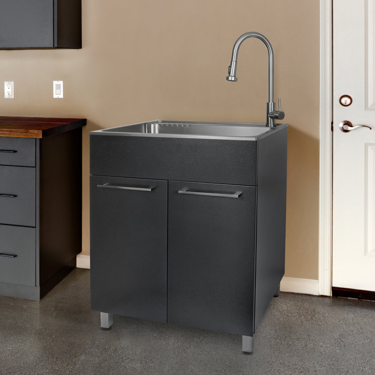 Presenza AllInOne 28" L x 22" W Free Standing Laundry Sink with